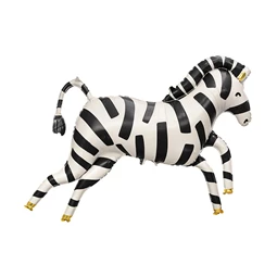 Fólia lufi zebra formájú műanyag 115x85cm fekete, fehér