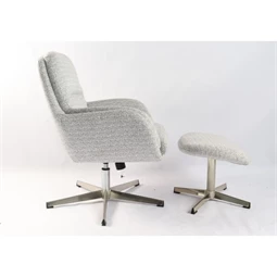 Forgószék szett lábtartóval 72x78x83 cm S/2