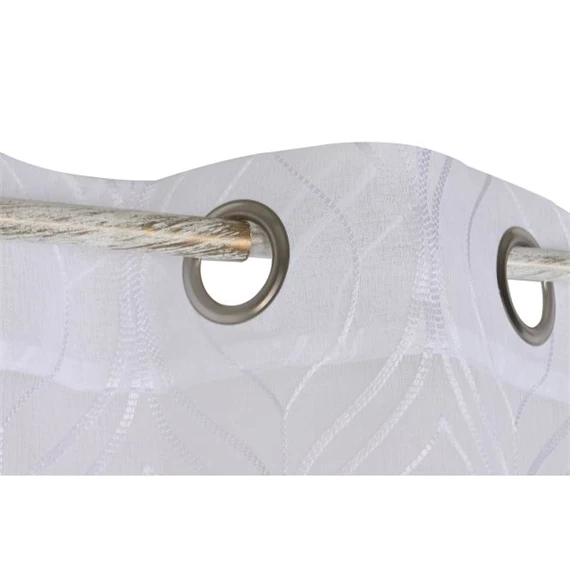 Függöny hímzett, gyűrűs 140x260 cm