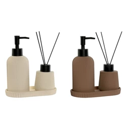 Fürdőszoba szett 300 ml 17x9x2 cm 2 féle S/3