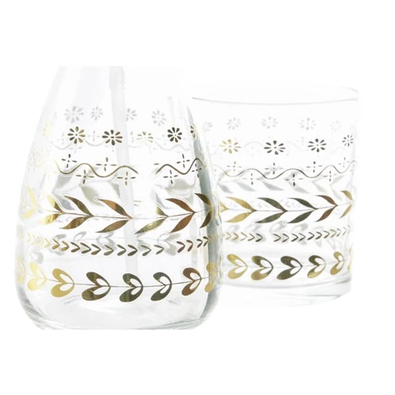 Fürdőszobai szett leveles 9x9x18 cm S/2