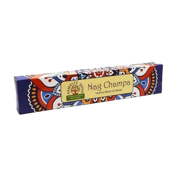 Füstölő Namaste India Nag Champa 100% natural 15g/cs