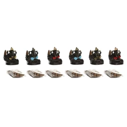 Füstölő tartó szett Ganesha 13x8x12,5 cm 6 féle S/20