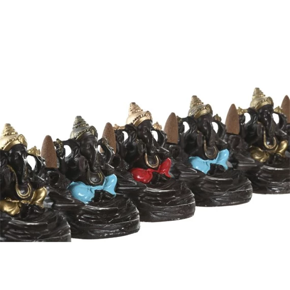 Füstölő tartó szett Ganesha 13x8x12,5 cm 6 féle S/20