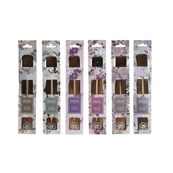 Füstölőtartó virágos 6x1x30,5 cm 6 féle