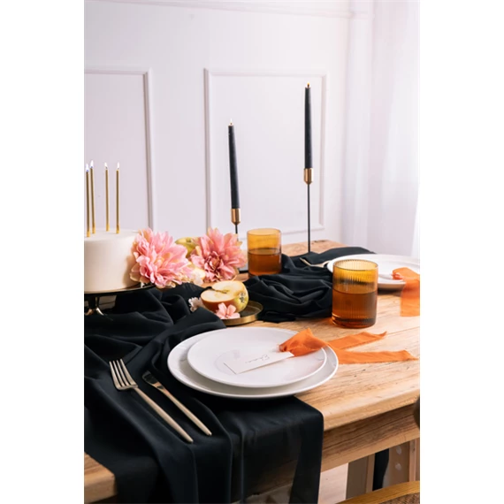 Futó chiffon fekete 0,48 x 5 m