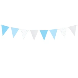 Girland papír 1,3m kék,fehér