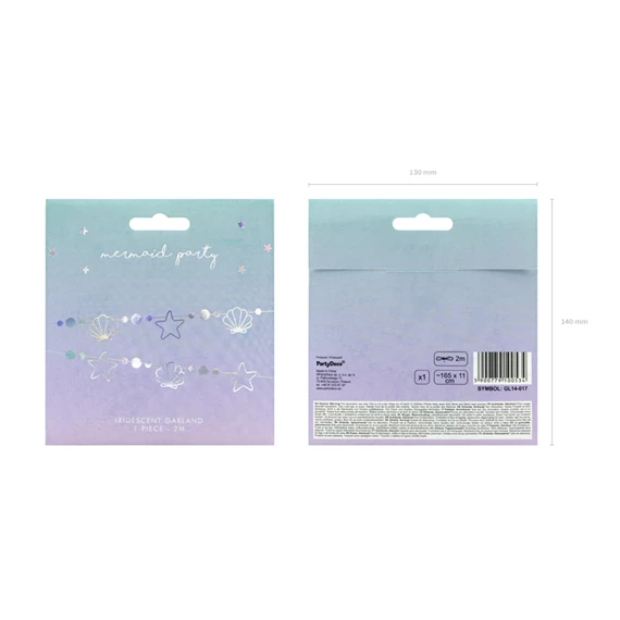 Girland sellő irizáló 1,65 m