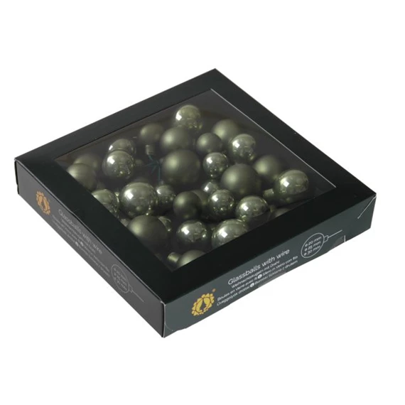 Gömb betűzős 2/2,5/3 cm granite green S/6
