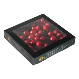 Gömb betűzős 2/2,5/3 cm red combi S/6