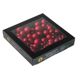 Gömb betűzős 2/2,5/3 cm red mat S/6