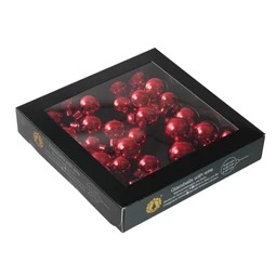 Gömb betűzős 2/2,5/3 cm red shiny S/6