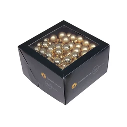Gömb betűzős 2,5 cm bright gold combi S/144