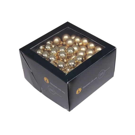 Gömb betűzős 2,5 cm bright gold combi S/144