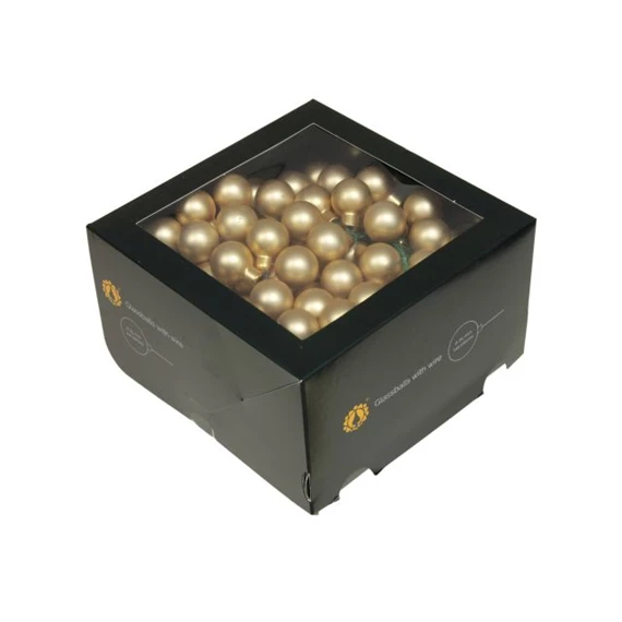 Gömb betűzős 2,5 cm bright gold mat S/144