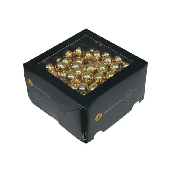 Gömb betűzős 2,5 cm bright gold shiny S/144
