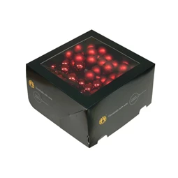 Gömb betűzős 2,5 cm dark red combi S/144