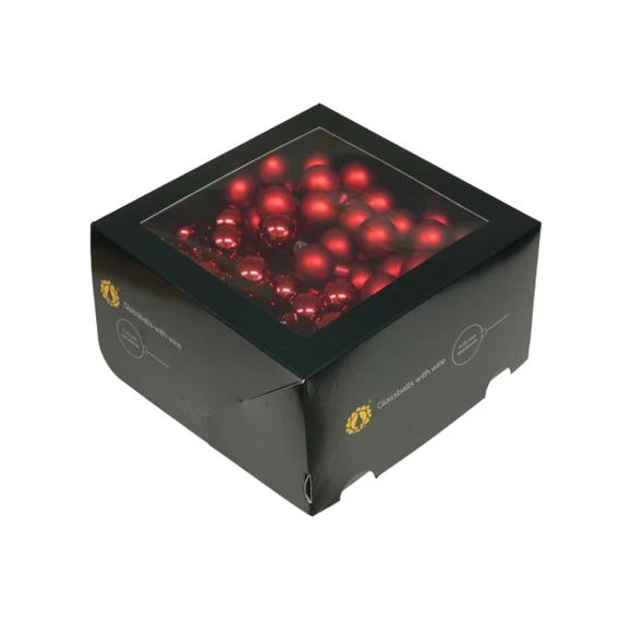 Gömb betűzős 2,5 cm dark red combi S/144
