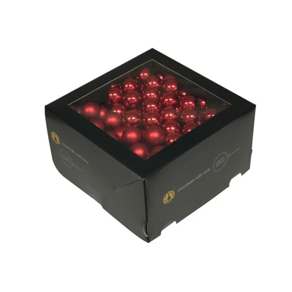 Gömb betűzős 2,5 cm red combi S/144