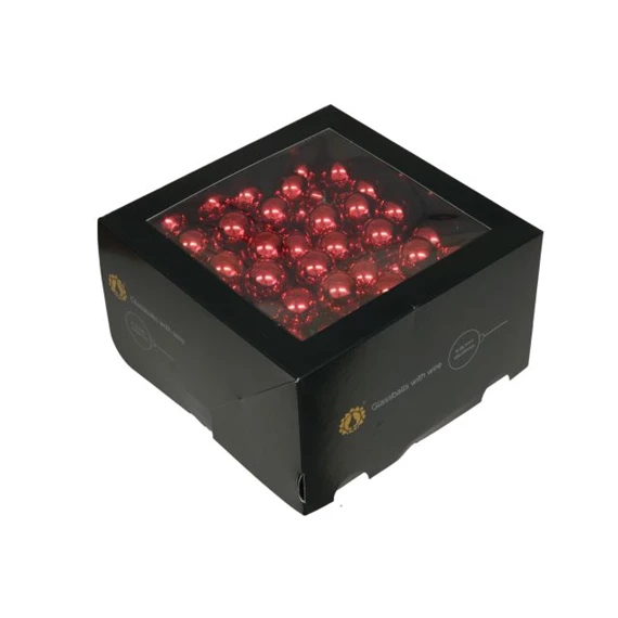 Gömb betűzős 2,5 cm red shiny S/144