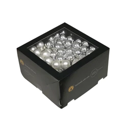 Gömb betűzős 2,5 cm silver combi S/144