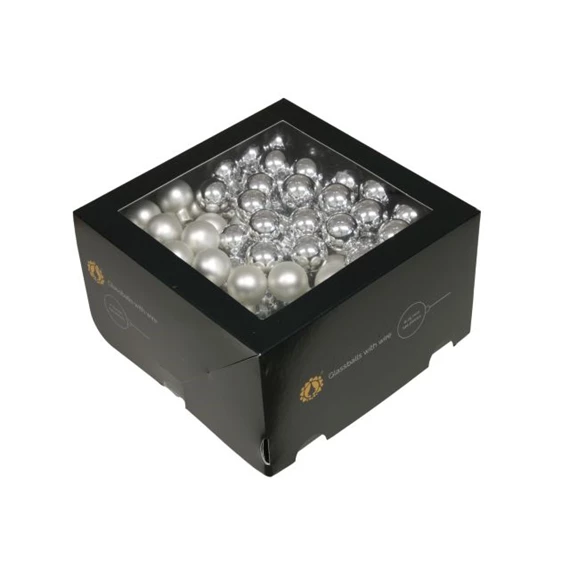 Gömb betűzős 2,5 cm silver combi S/144