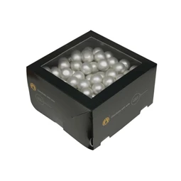 Gömb betűzős 2,5 cm silver mat S/144