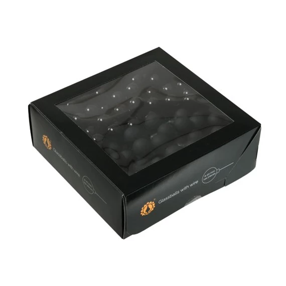 Gömb betűzős 2 cm black S/144