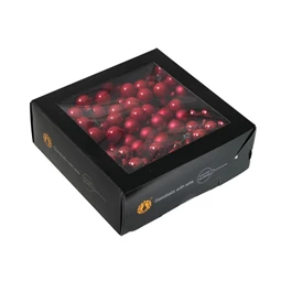 Gömb betűzős 2 cm christmas red S/144