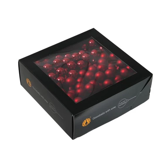 Gömb betűzős 2 cm dark red combi S/144