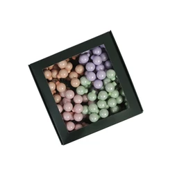 Gömb betűzős 2 cm pastel opal S/144