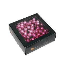 Gömb betűzős 2 cm pink opal S/144