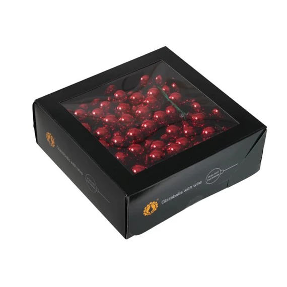 Gömb betűzős 2 cm red shiny S/144