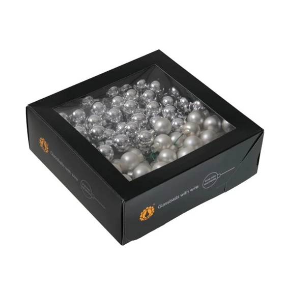 Gömb betűzős 2 cm silver combi S/144