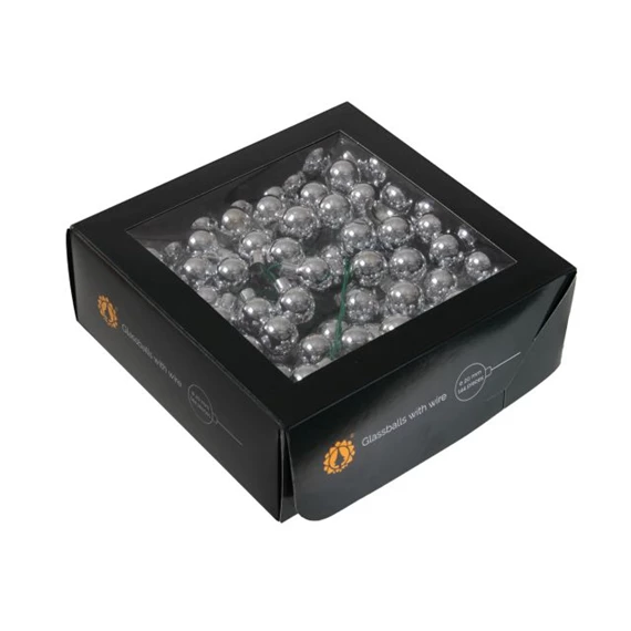 Gömb betűzős 2 cm silver shiny S/144