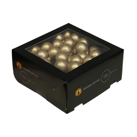 Gömb betűzős 3 cm bright gold mat S/72