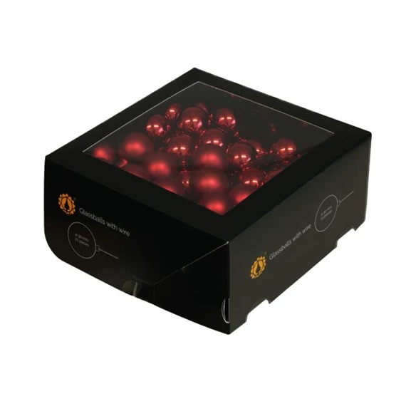 Gömb betűzős 3 cm red combi S/72