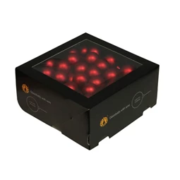 Gömb betűzős 3 cm red mat S/72