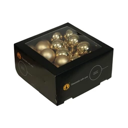 Gömb betűzős 4 cm bright gold combi S/36