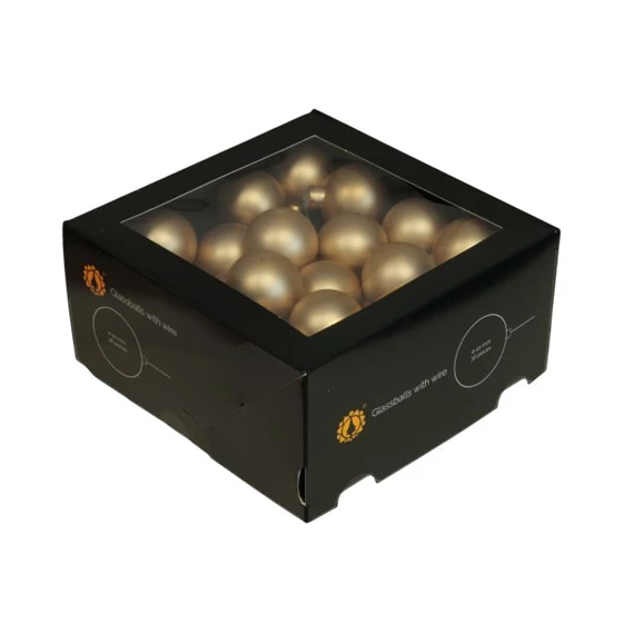 Gömb betűzős 4 cm bright gold mat S/36