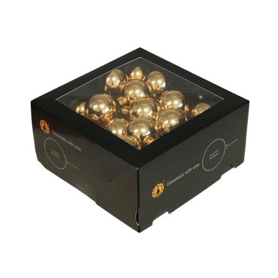 Gömb betűzős 4 cm bright gold shiny S/36