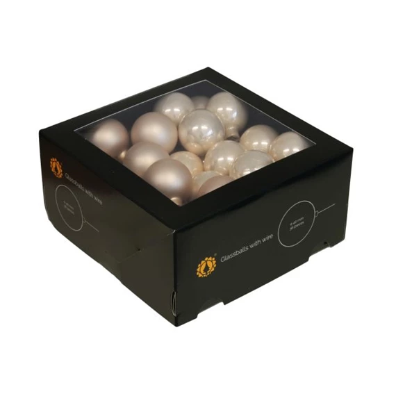 Gömb betűzős 4 cm champagne combi S/36