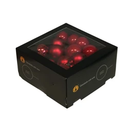 Gömb betűzős 4 cm christmas red S/36