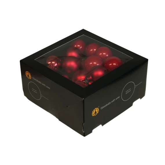 Gömb betűzős 4 cm christmas red S/36
