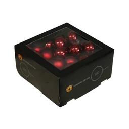 Gömb betűzős 4 cm dark red combi S/36