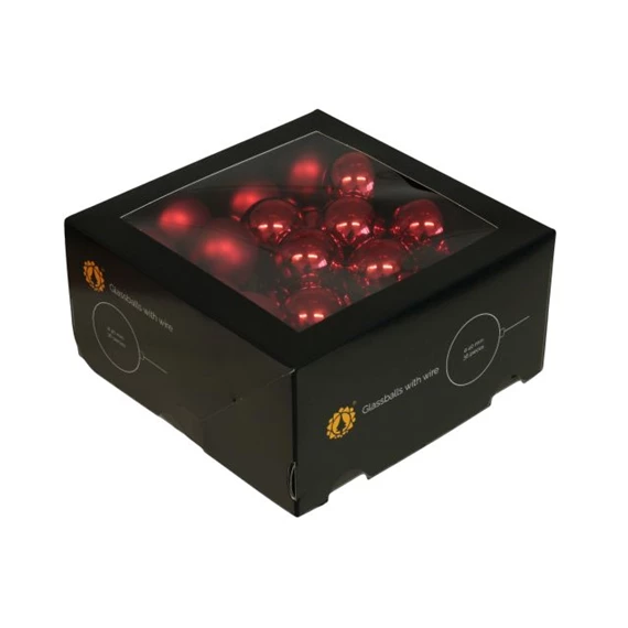 Gömb betűzős 4 cm red combi S/36