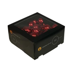 Gömb betűzős 4 cm red shiny S/36
