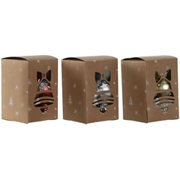 Gömb szett akasztós 12x12x18 cm 3 féle S/12