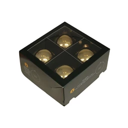 Gömb 10 cm bright gold shiny S/4
