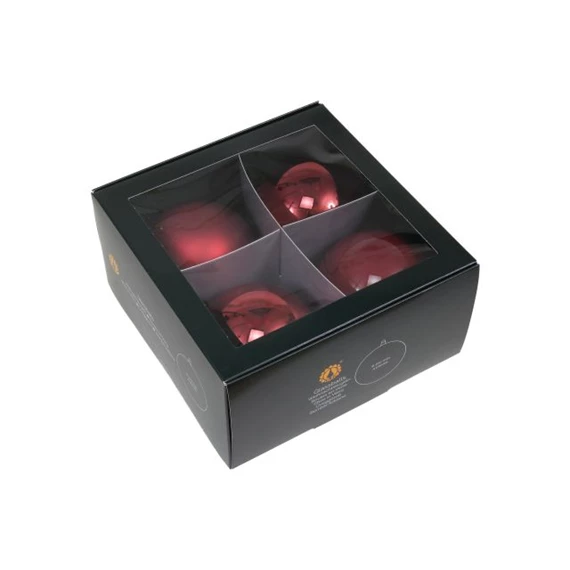 Gömb 10 cm ruby S/4 
